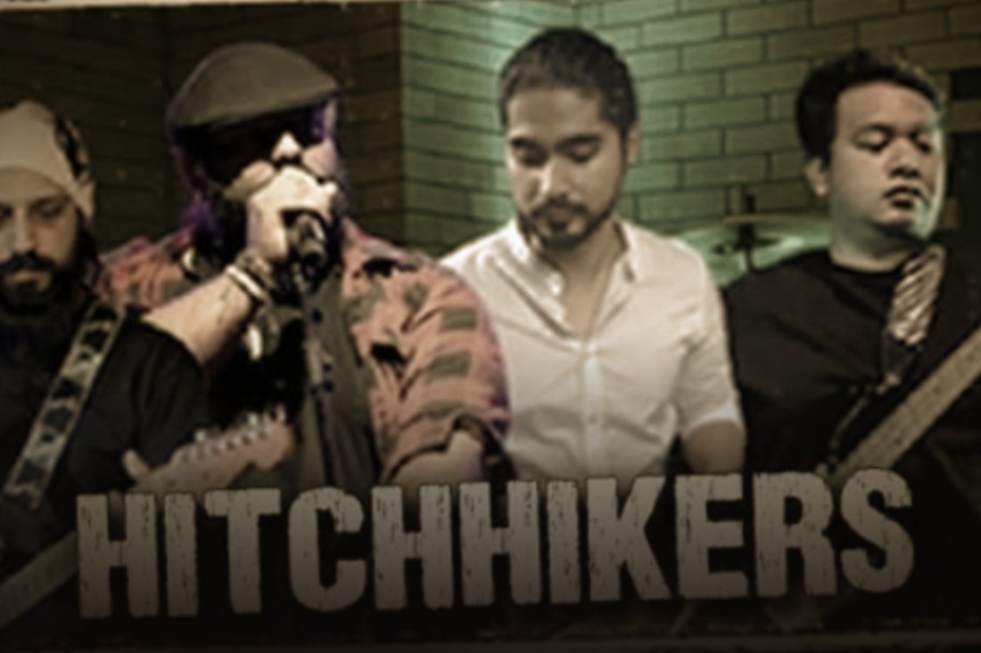 The Hitchhikers on stage at Bricks